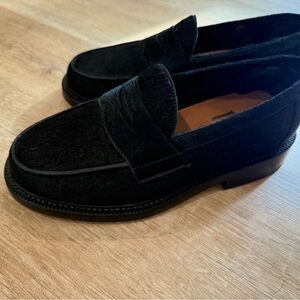 Blackstock & Weber Ellis Penny Calf Hair Black Loafers